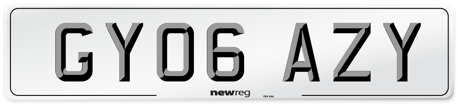 GY06 AZY Number Plate from New Reg